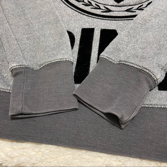 PINK Victoria’s Secret Campus V-Neck Gray Longsleeves Sweatshirt - Size: Small - Picture 10 of 11